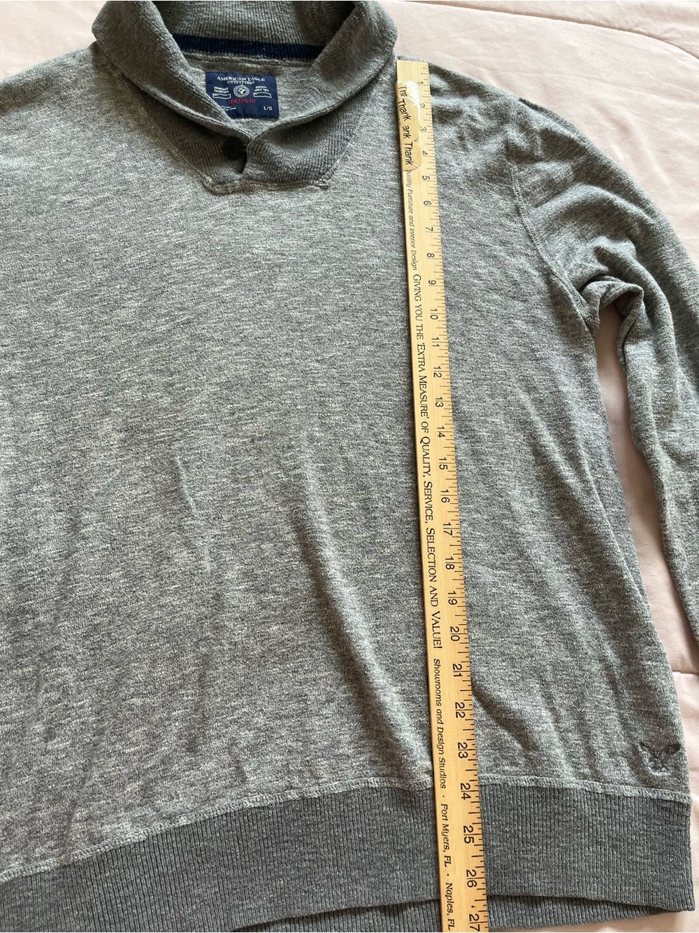 American Eagle Outfitters Men's Light Gray Turtleneck Pullover L - Picture 2 of 7